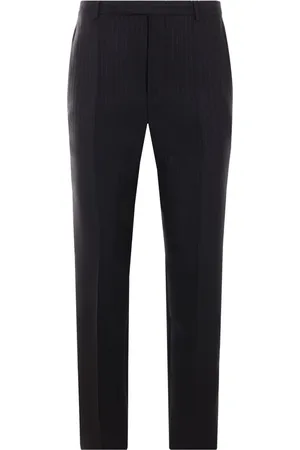 Saint Laurent Striped pressed-crease trousers