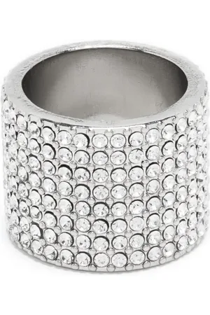 Amina Muaddi Rih crystal-embelished ring