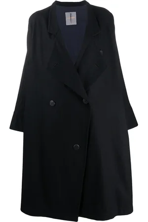 Issey Miyake 1980s A-line double-breasted coat