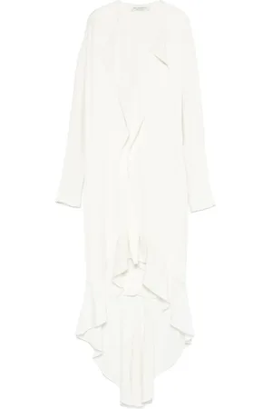 Serafini Asymmetric ruffled midi dress