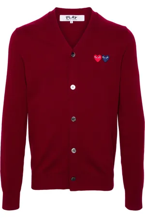 Comme des Garçons Heart-patch wool cardigan
