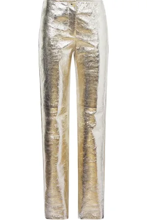 Proenza Schouler Metallic leather trousers