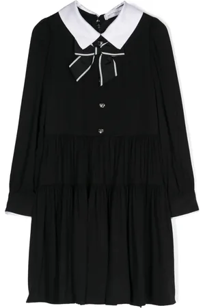 MONNALISA Tiered cotton shirt dress