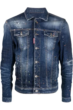 Dsquared2 Paint splatter-print denim jacket