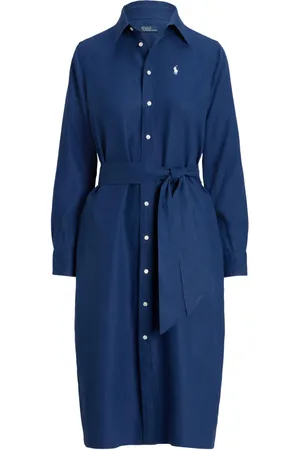 Ralph Lauren Logo-embroidered linen shirtdress