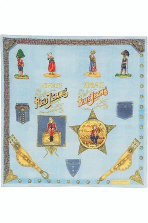 VERSACE Graphic-print silk scarf