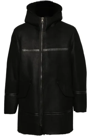 ERALDO Hooded leather coat