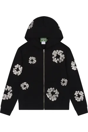 DENIM TEARS Swarovski Wreath " " zip hoodie
