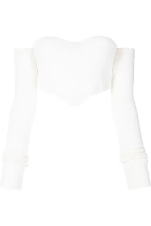 ERMANNO SCERVINO Off-shoulder cashmere corset top