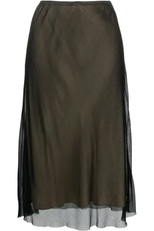Vince Sheer slip midi skirt