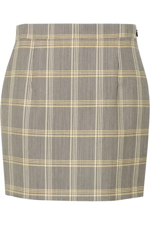Marni Plaid-check fitted miniskirt