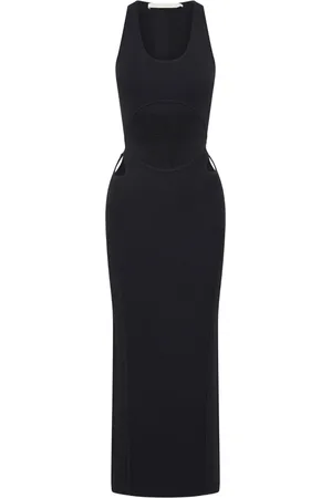 DION LEE Crochet-knit sheer dress