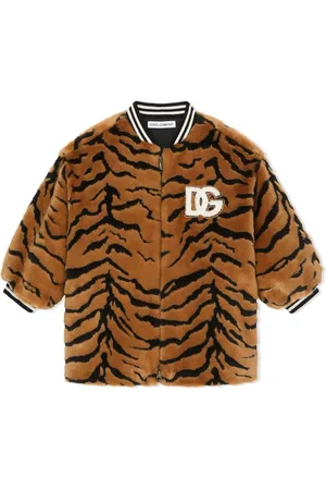 Dolce & Gabbana Tiger-print varsity jacket