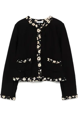 Dolce & Gabbana Floral trim single-breasted jacket