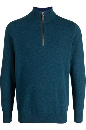 N.PEAL Half-zip cashmere jumper