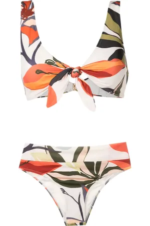 Brigitte Palm-print bikini set