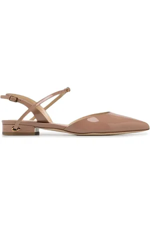 Jennifer Chamandi Heeled leather ballerina shoes