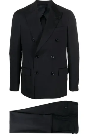 LARDINI Peak-lapel double-breasted suit