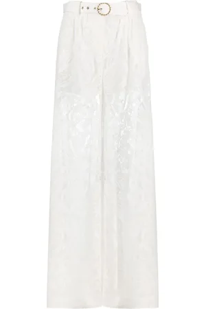 ZIMMERMANN Wonderland Lace wide-leg trousers