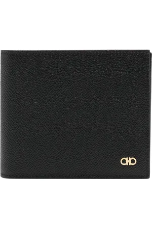 Salvatore Ferragamo Gancini-plaque grained leather wallet