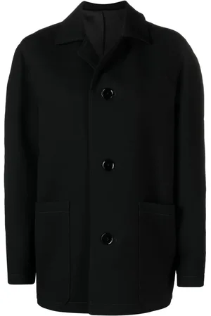 LEMAIRE Curved-shoulder button-front jacket