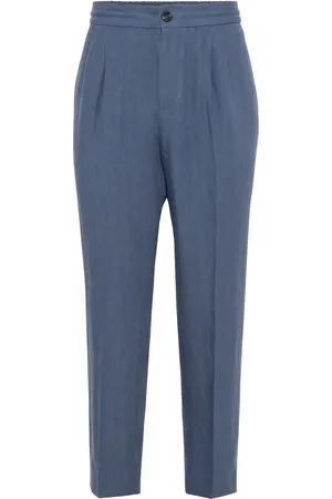 Brunello Cucinelli Linen straight-leg trousers