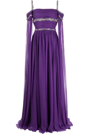 Zuhair Murad Crystal-embellished silk gown