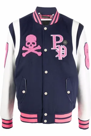 Philipp Plein Embroidered-logo varsity jacket