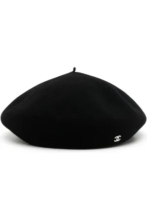 CHANEL CC logo-embroidered beret