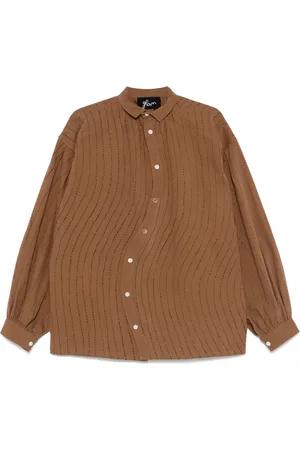 Glass Cypress Decorative-stitching shirt