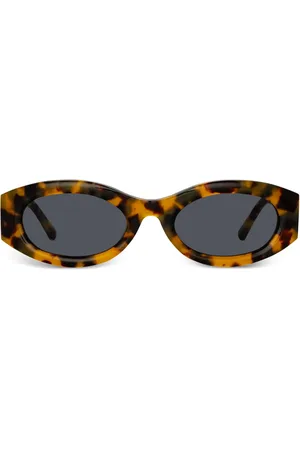 Linda Farrow Berta tortoiseshell-effect oval-frame sunglasses