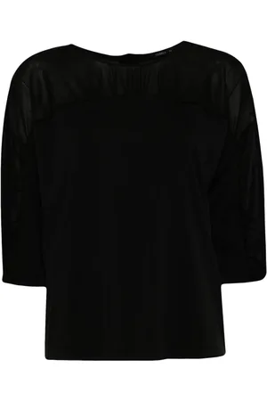 TRANSIT Gathered three-quarter-sleeved blouse