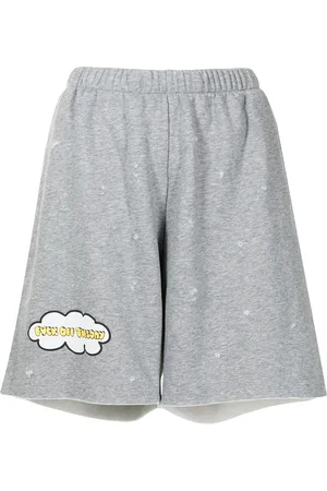 Natasha Zinko Slogan-patch track shorts