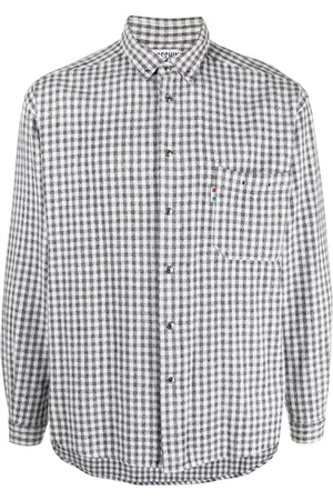 Moschino 1990s checkered press-stud shirt