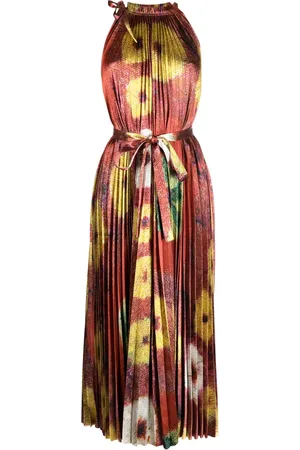 ULLA JOHNSON Amiko floral-print pleated dress