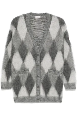Moncler Diamond-pattern cardigan