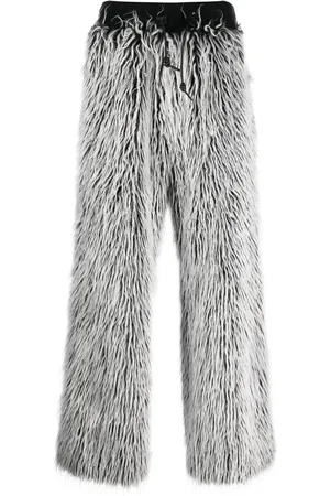 Dolce & Gabbana Faux-fur tailored-cut trousers