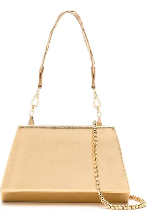 Sarah Chofakian Stella metallic-effect clutch bag