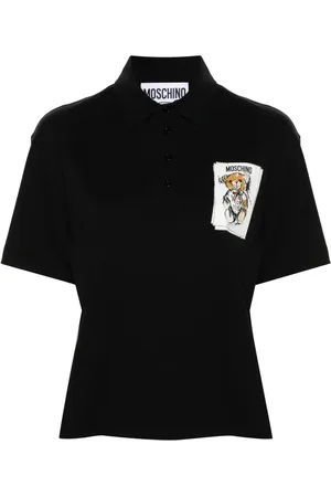 Moschino Teddy bear-print polo top