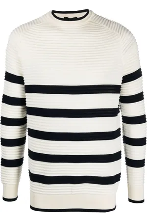 Emporio Armani Striped ribbed sweater