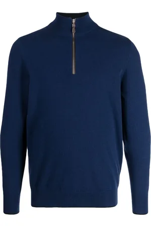 N.PEAL The Carnaby zip-fastening cashmere jumper