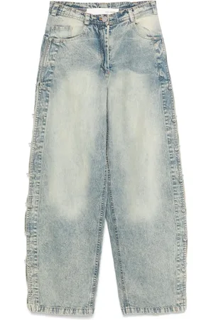 ISABEL BENENATO Safety-pin detailed jeans