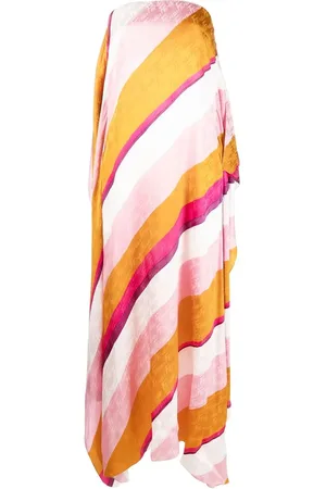Fendi Diagonal-stripe maxi dress