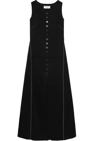 Marine Serre Button-down flared midi dress