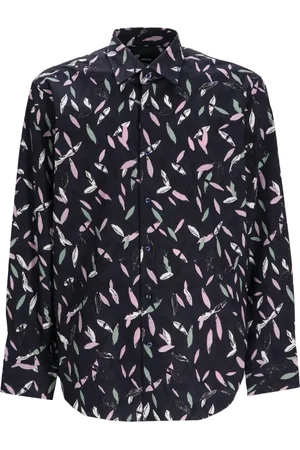 HUGO BOSS Abstract-print cotton shirt