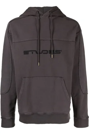 Etudes Logo-print panelled hoodie