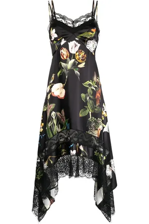 MONSE Floral-print asymmetric slip dress