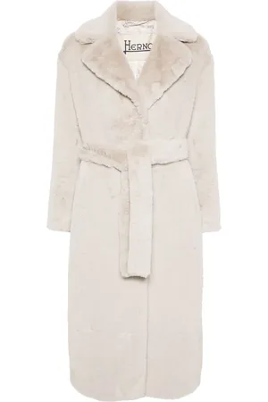 HERNO Single-breasted faux-fur coat