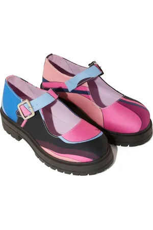 PUCCI Junior Onde-print loafers