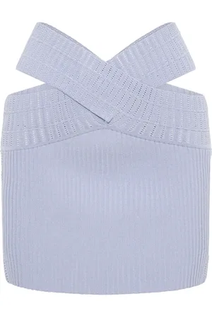 DION LEE Snakeskin ribbed miniskirt